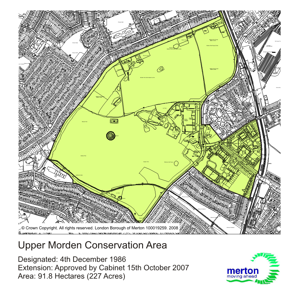 Map of Upper Morden Conservation Area