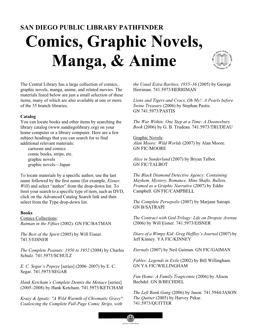 Comics, Graphic Novels, Manga, & Anime