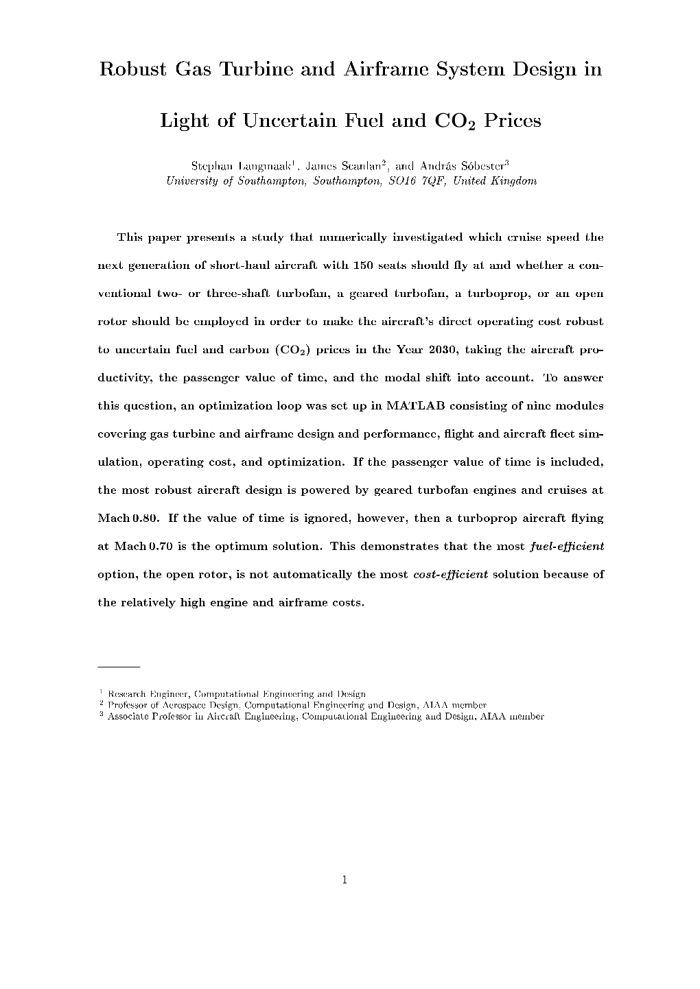 Robust Gas Turbine and Airframe System Design in Light of Uncertain