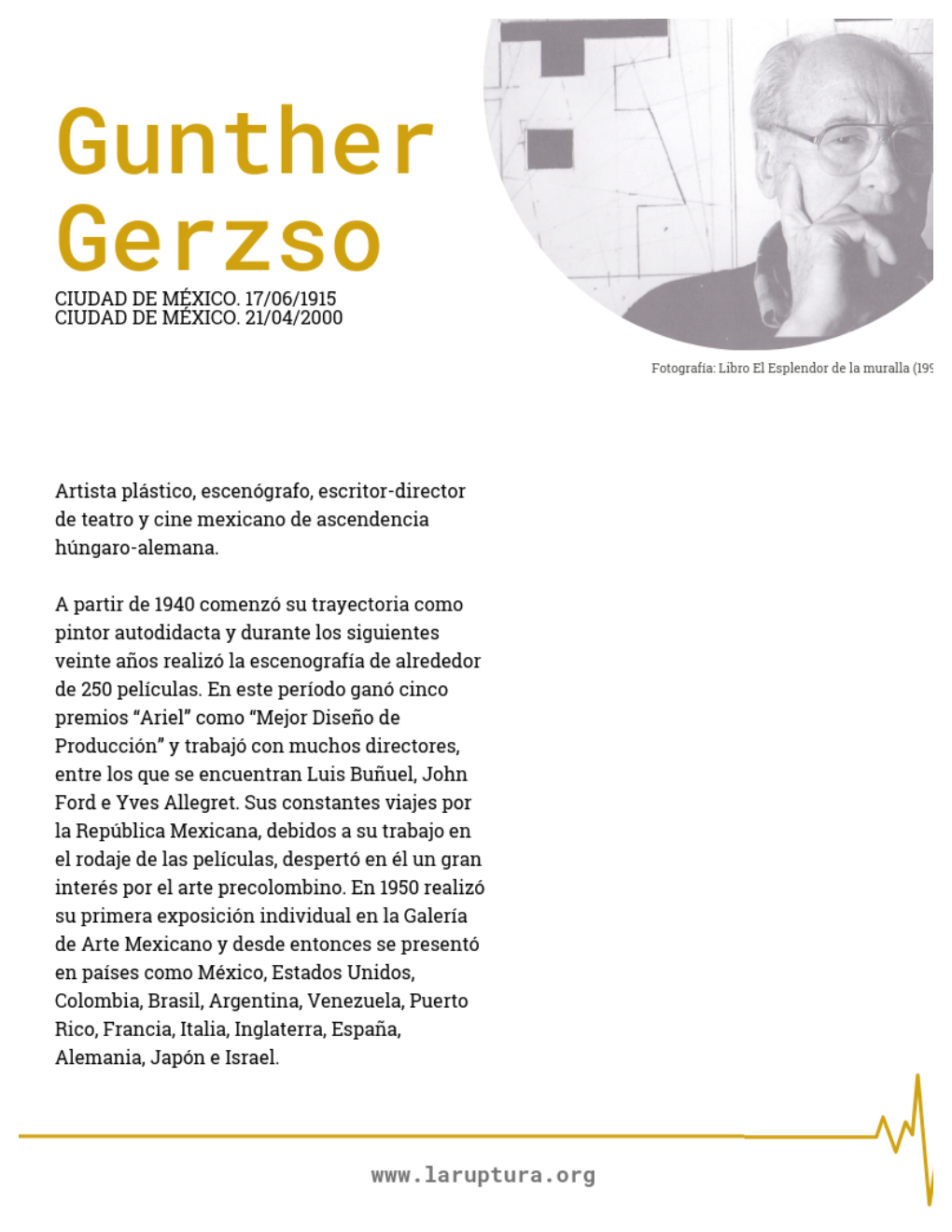 Cronología Gunther Gerzso