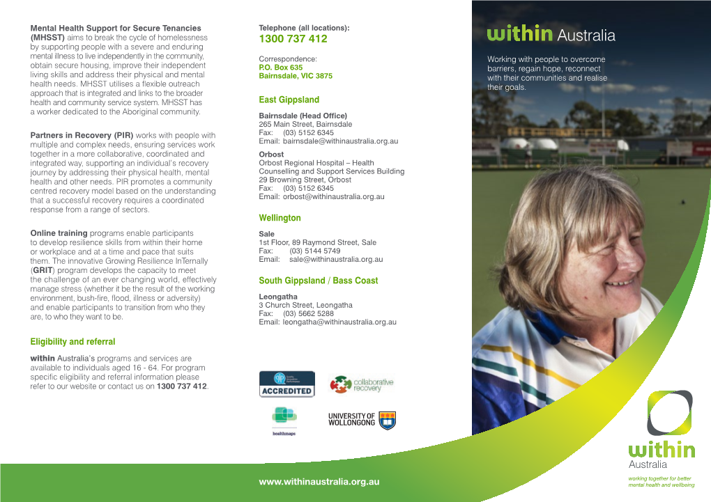 Eligibility and Referral East Gippsland Wellington South