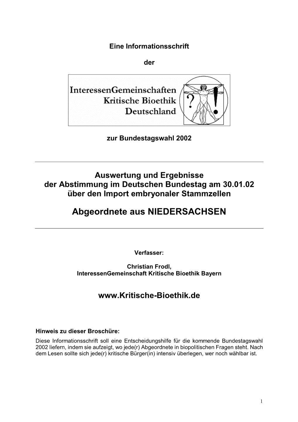 Abgeordnete Aus NIEDERSACHSEN