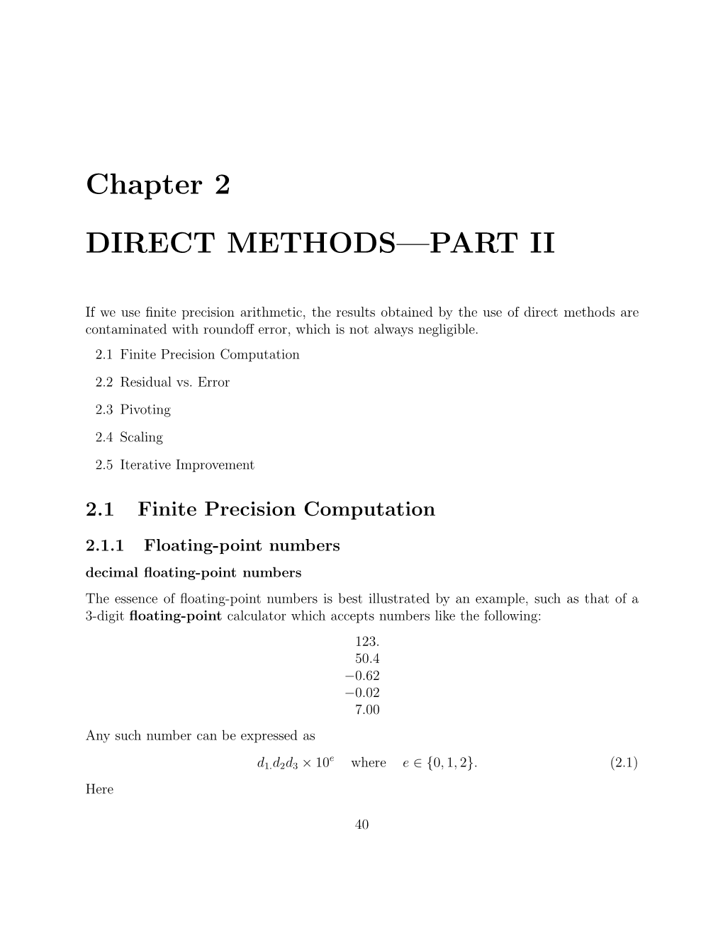 Chapter 2 DIRECT METHODS—PART II