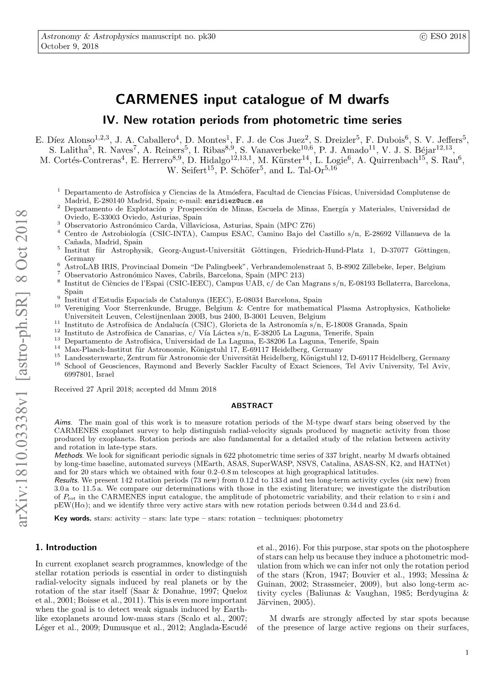 CARMENES Input Catalogue of M Dwarfs IV. New Rotation Periods from Photometric Time Series