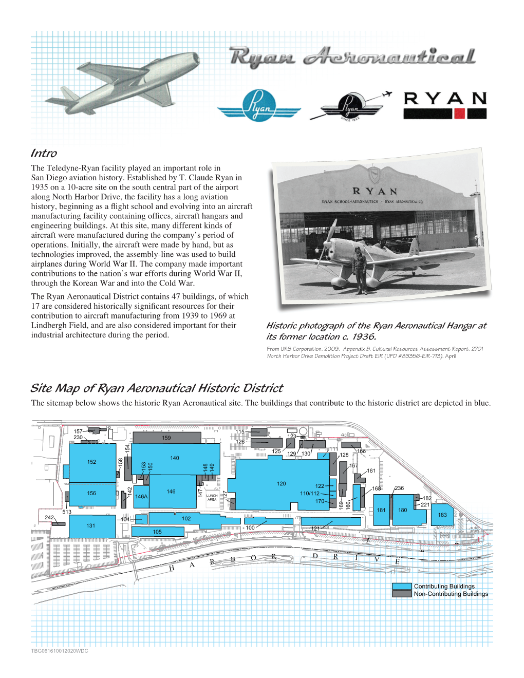 Intro Site Map of Ryan Aeronautical Historic District