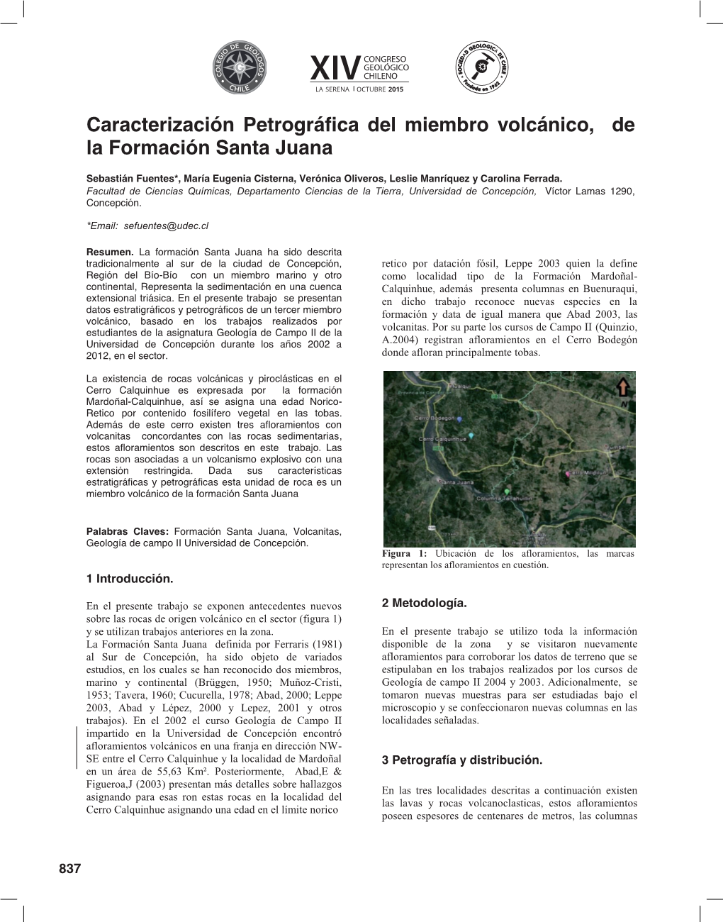 Caracterización Petrográfica Del Miembro Volcánico, De La Formación Santa Juana