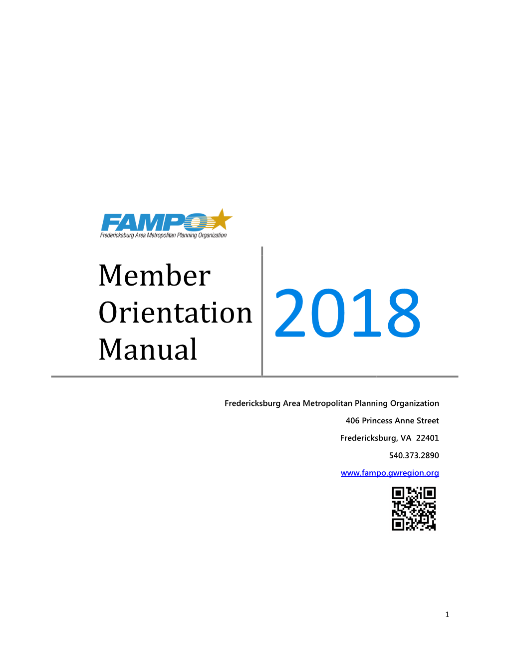 Member Orientation Manual 2018