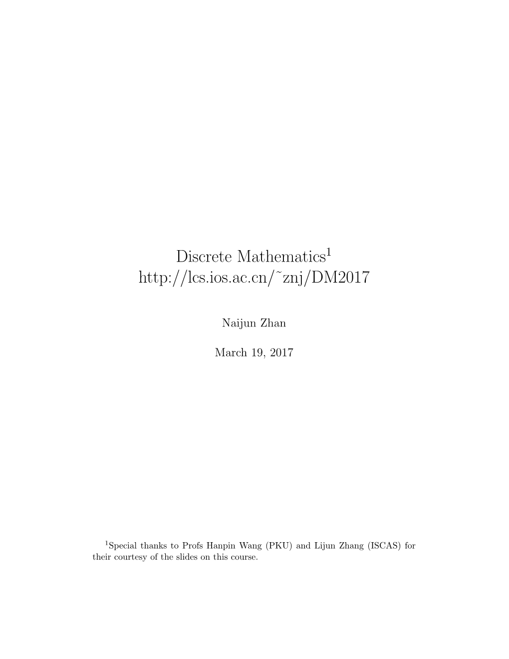 Discrete Mathematics