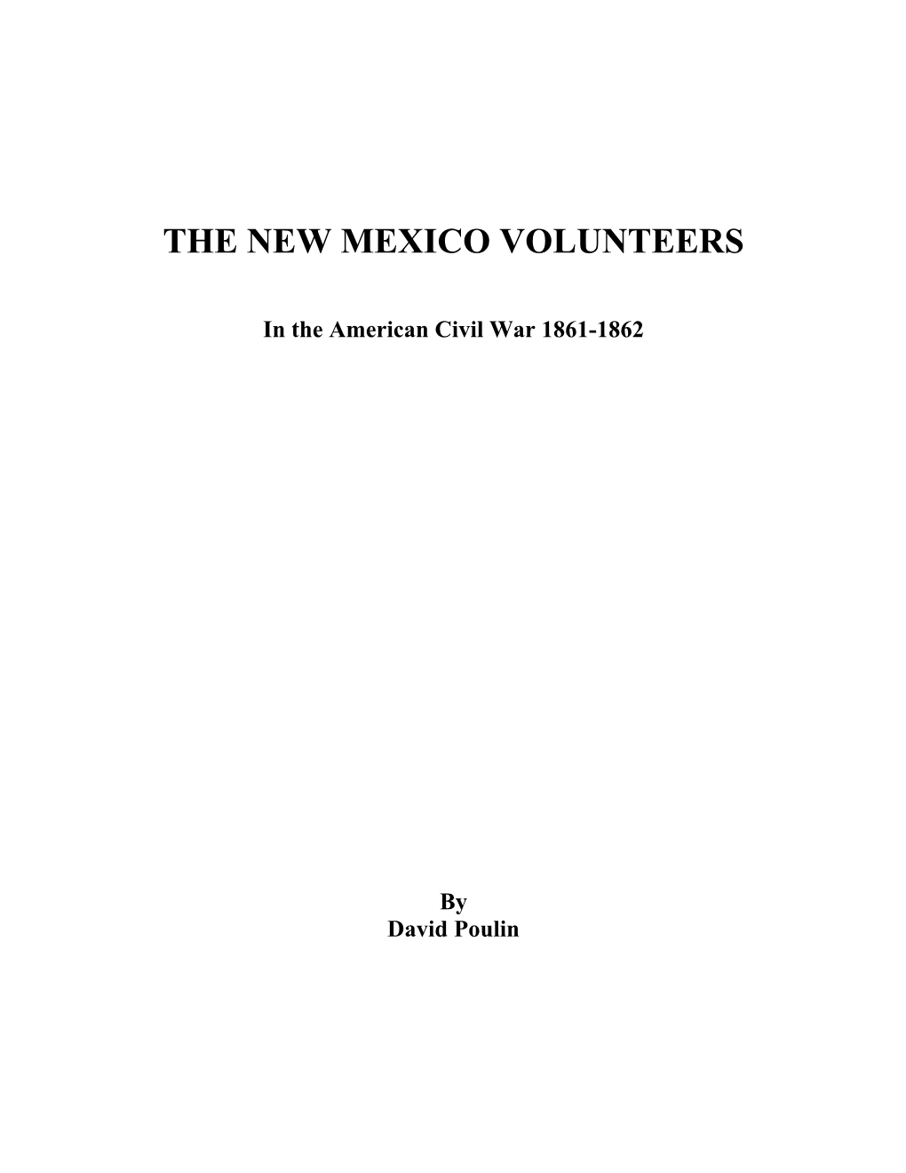 The New Mexico Volunteers