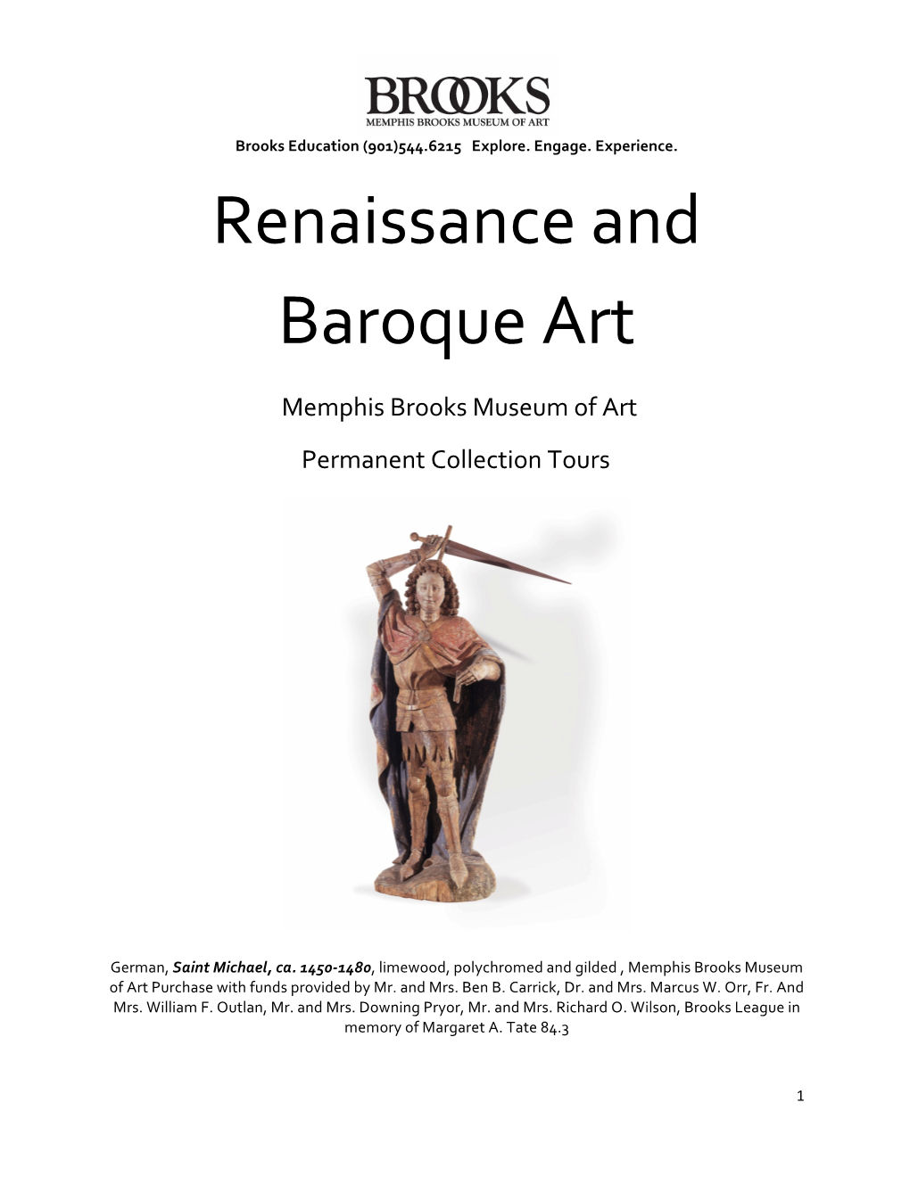 Renaissance and Baroque Art