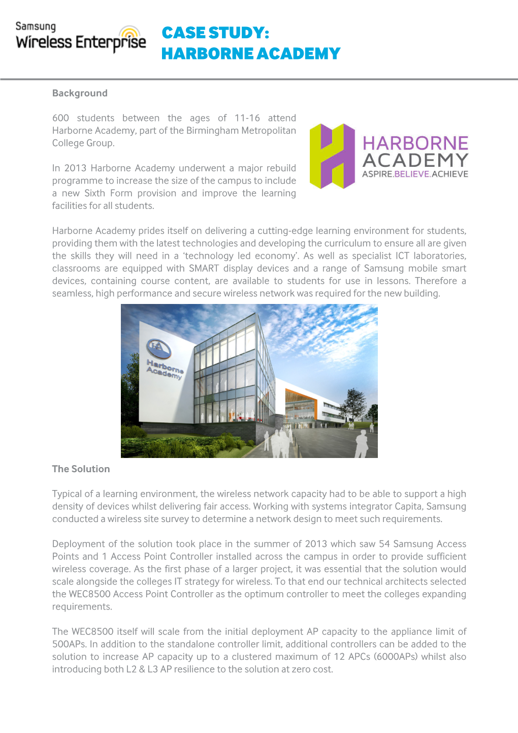 Case Study: Harborne Academy