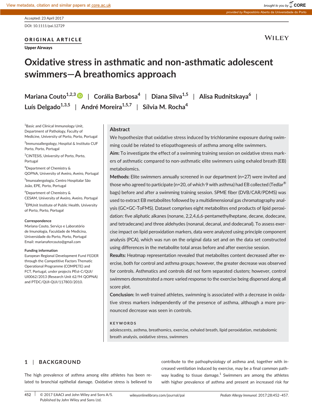 Oxidative Stress in Asthmatic and Non&#X2010