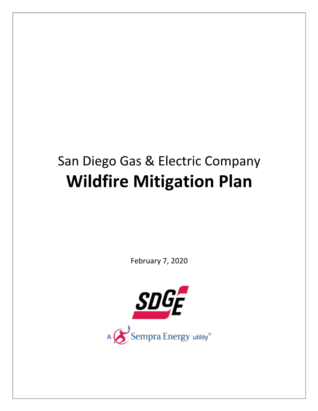 Wildfire Mitigation Plan