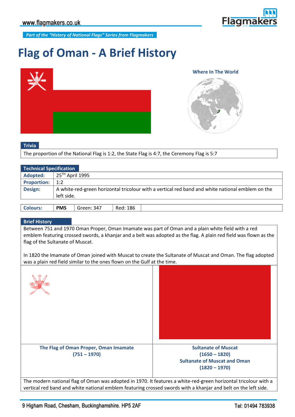 Flag of Oman - a Brief History