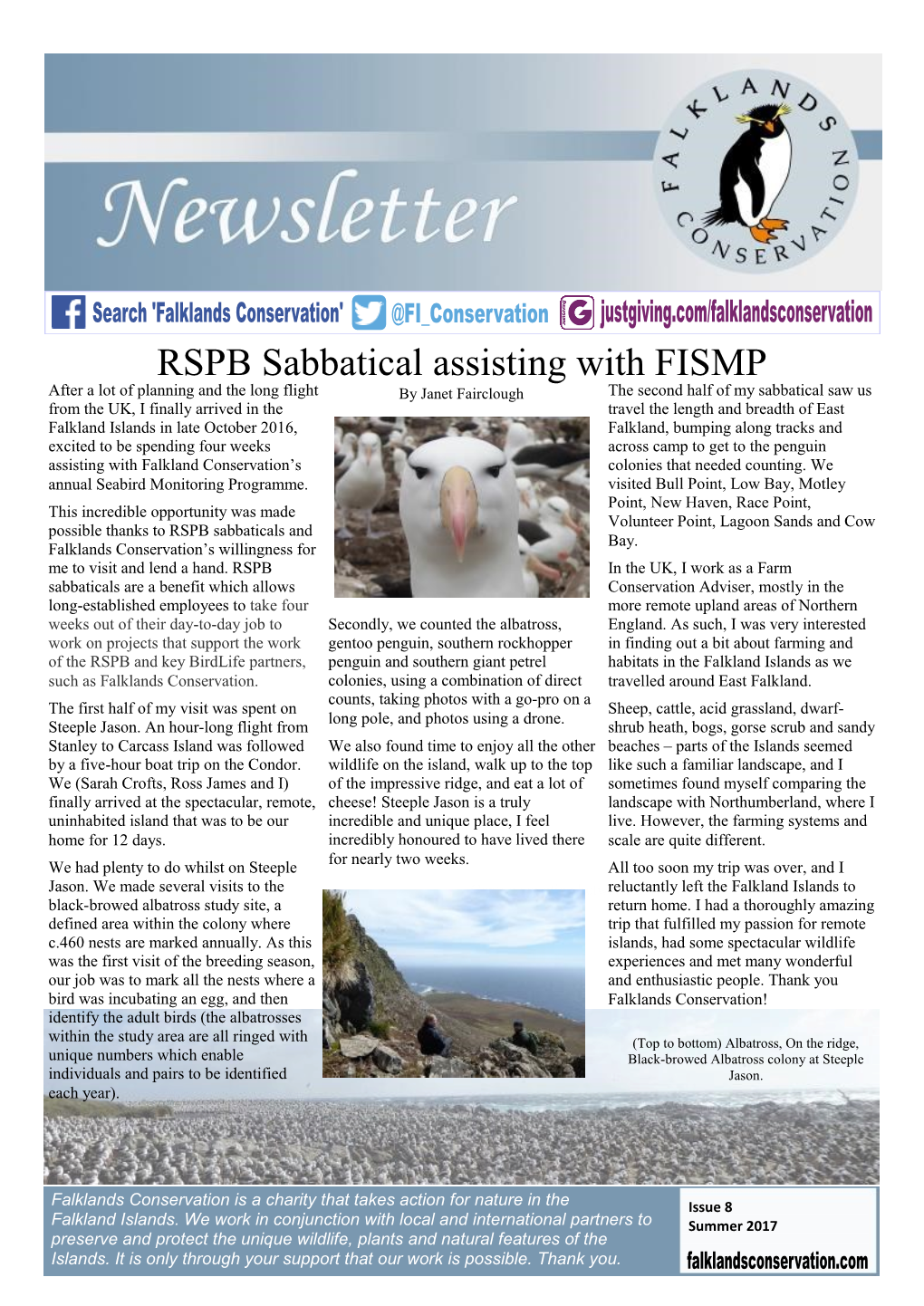 RSPB Sabbatical Assisting with FISMP