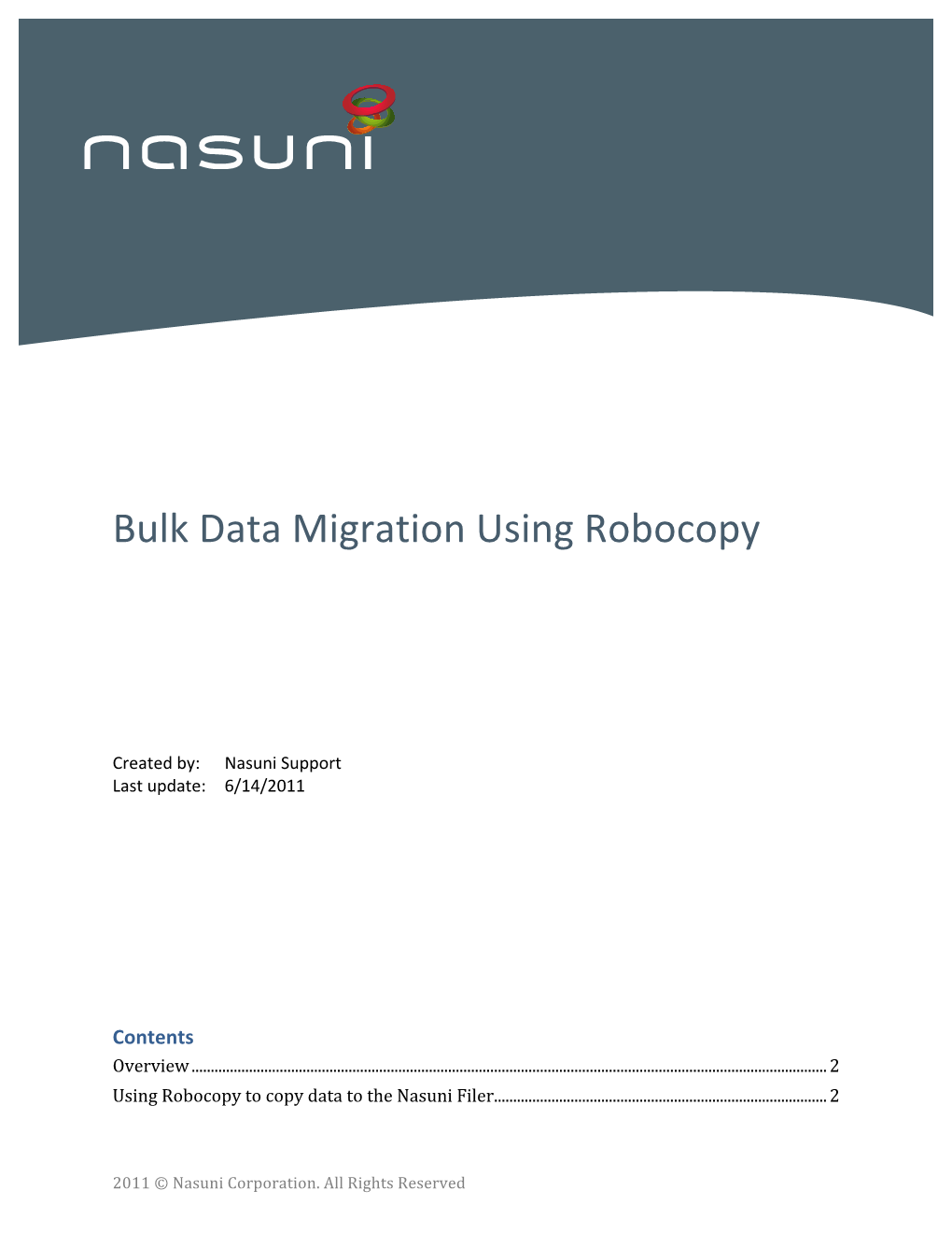 Bulk Data Migration Using Robocopy