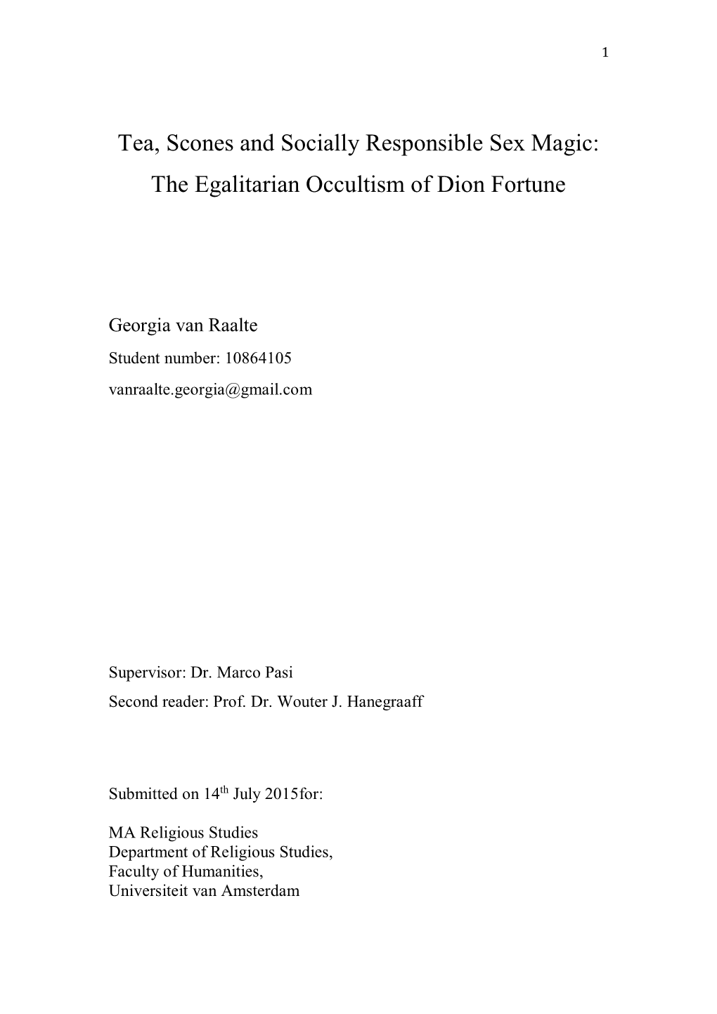 The Egalitarian Occultism of Dion Fortune