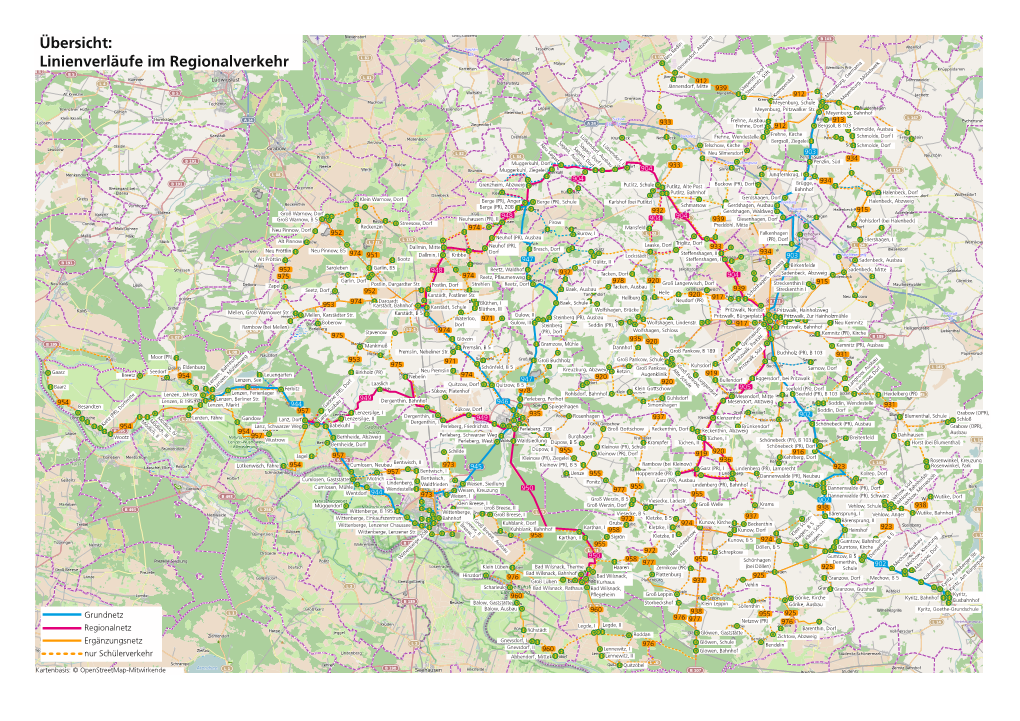 Übersicht: Linienverläufe Im Regionalverkehr