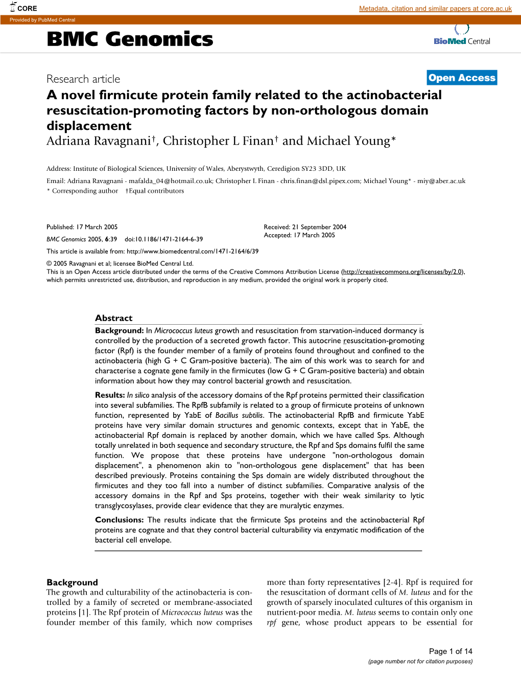 BMC Genomics Biomed Central