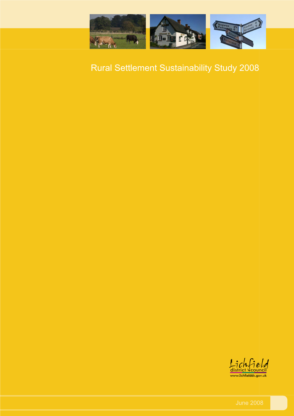 Rural Settlement Sustainability Study 2008