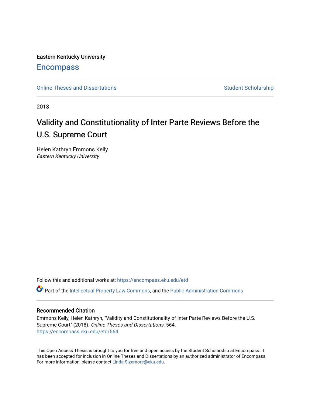 Validity and Constitutionality of Inter Parte Reviews Before the U.S. Supreme Court