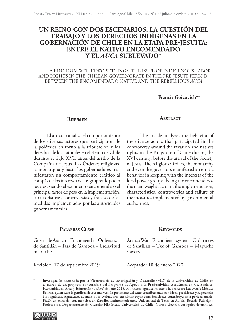 Un Reino Con Dos Escenarios. La Cuestión Del Trabajo Y