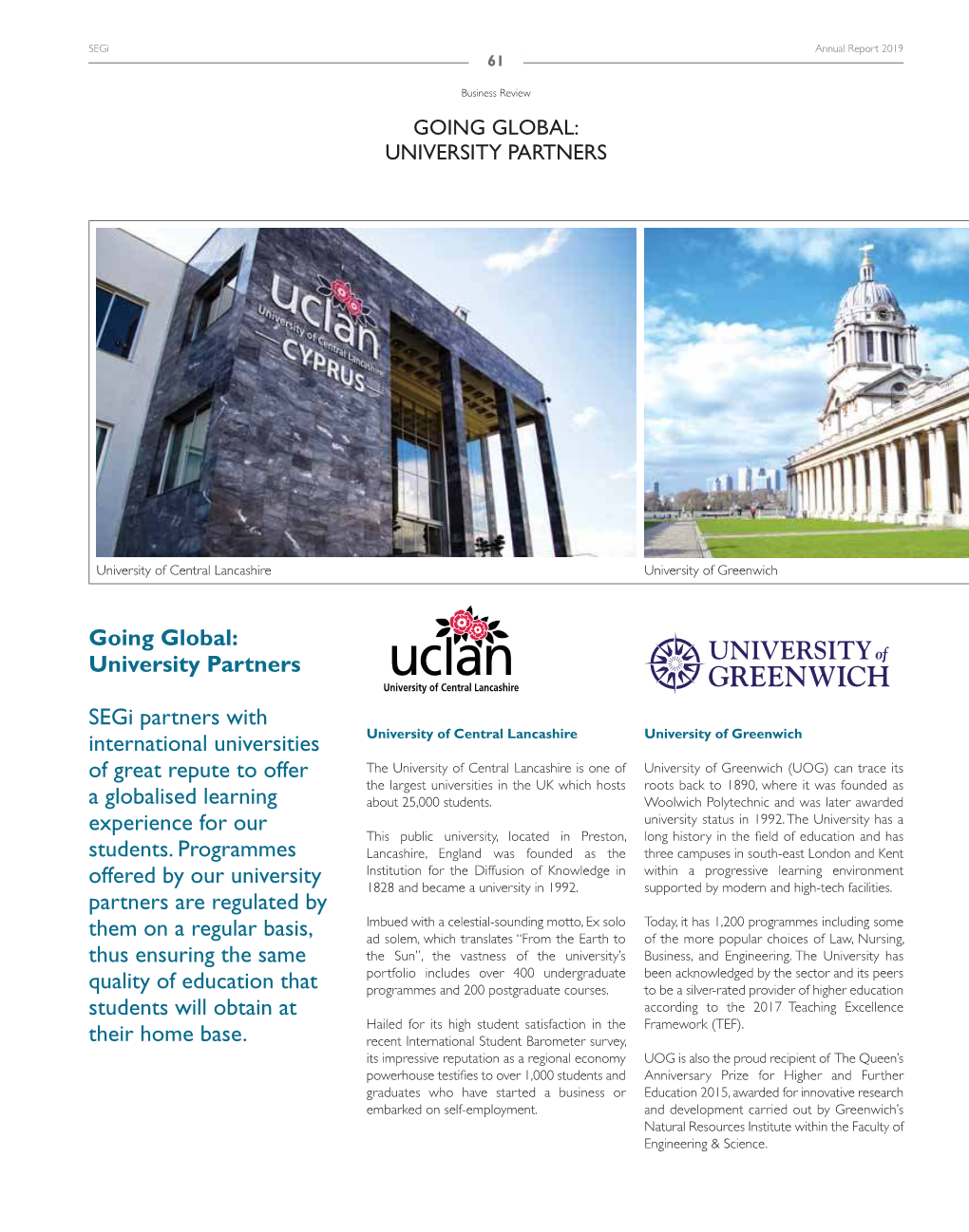 Going Global: University Partners Segi Partners with International