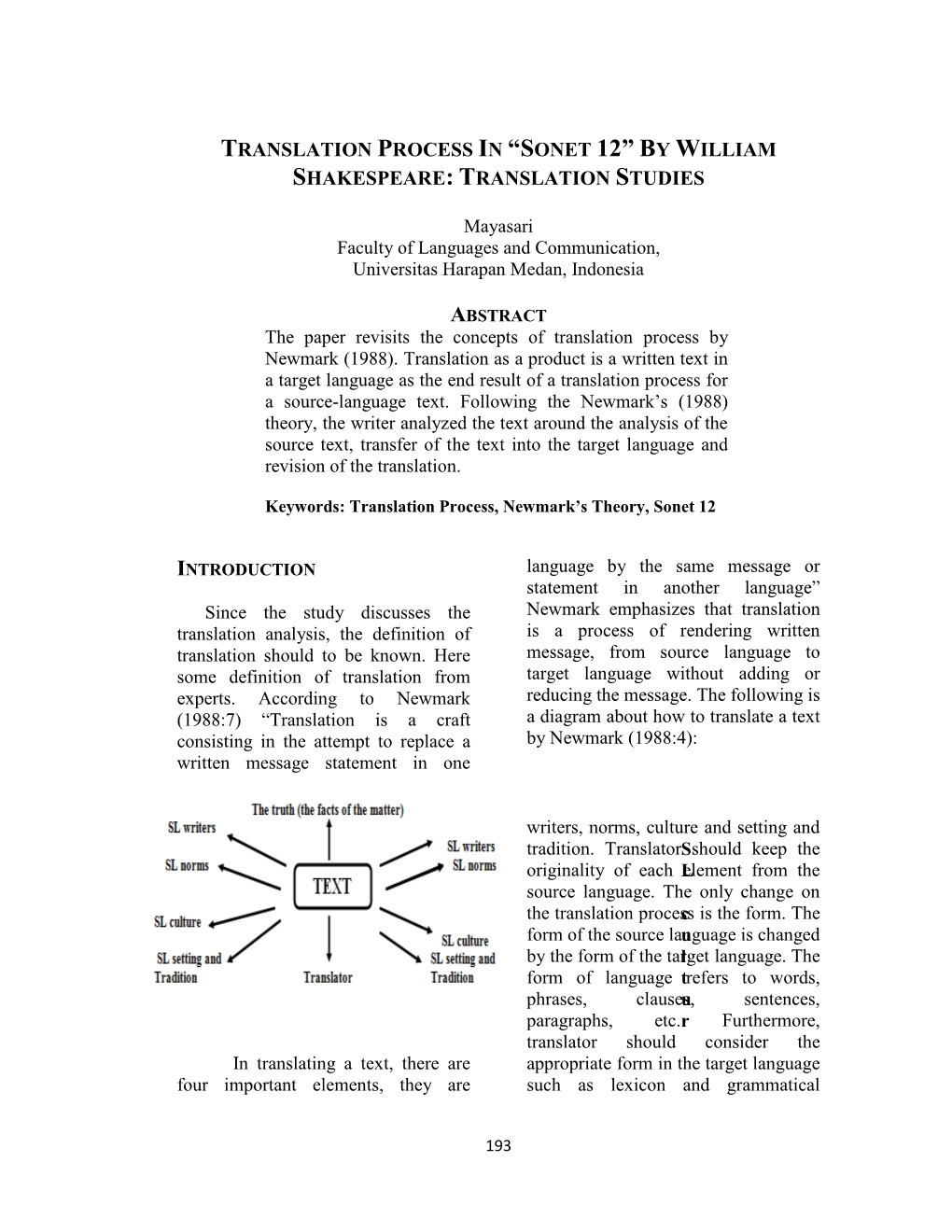 By William Shakespeare: Translation Studies