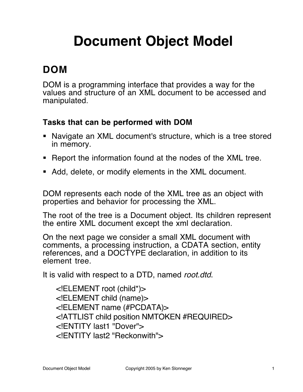 Document Object Model