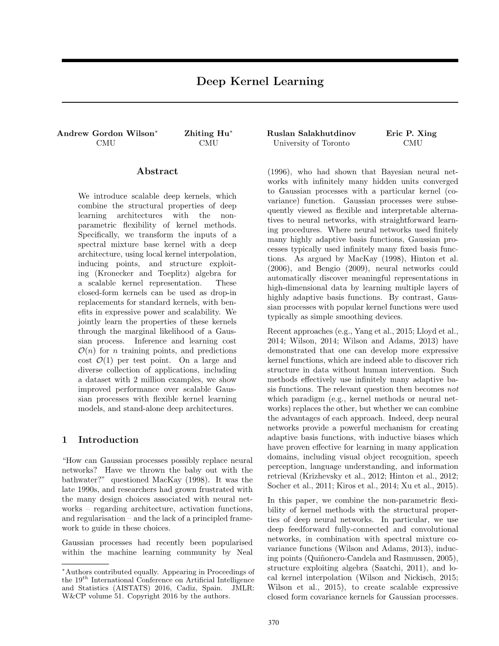 Deep Kernel Learning