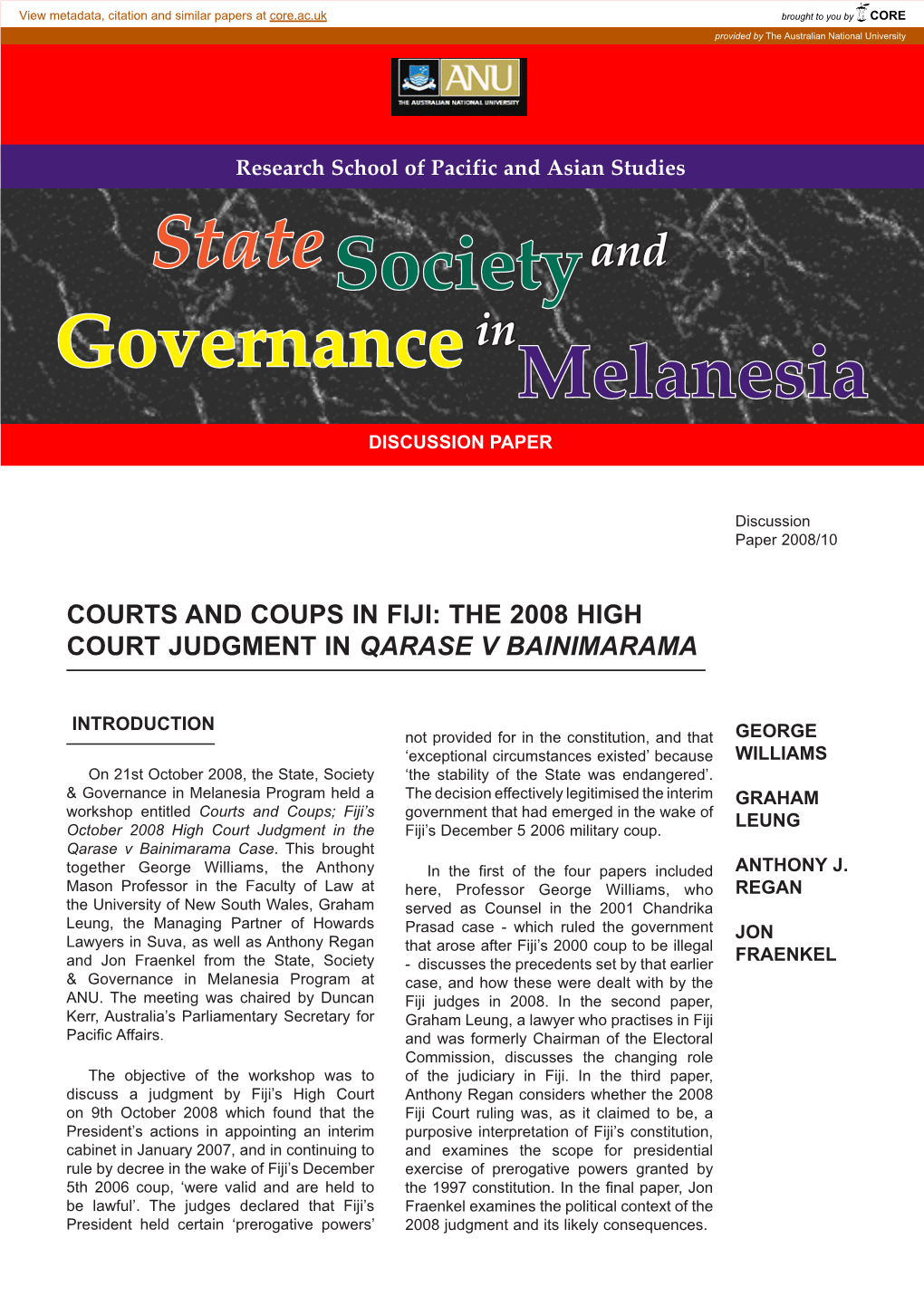 State Societyand Governancein Melanesia