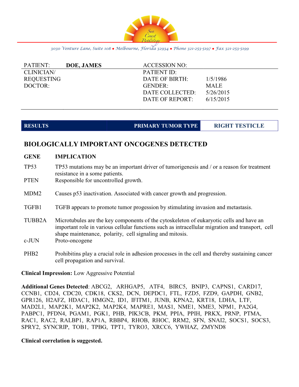 Sample Lab Report