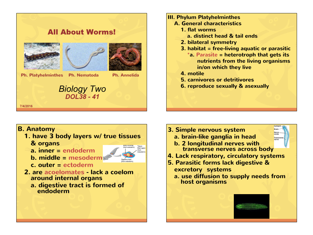 Biology Two DOL38 - 41