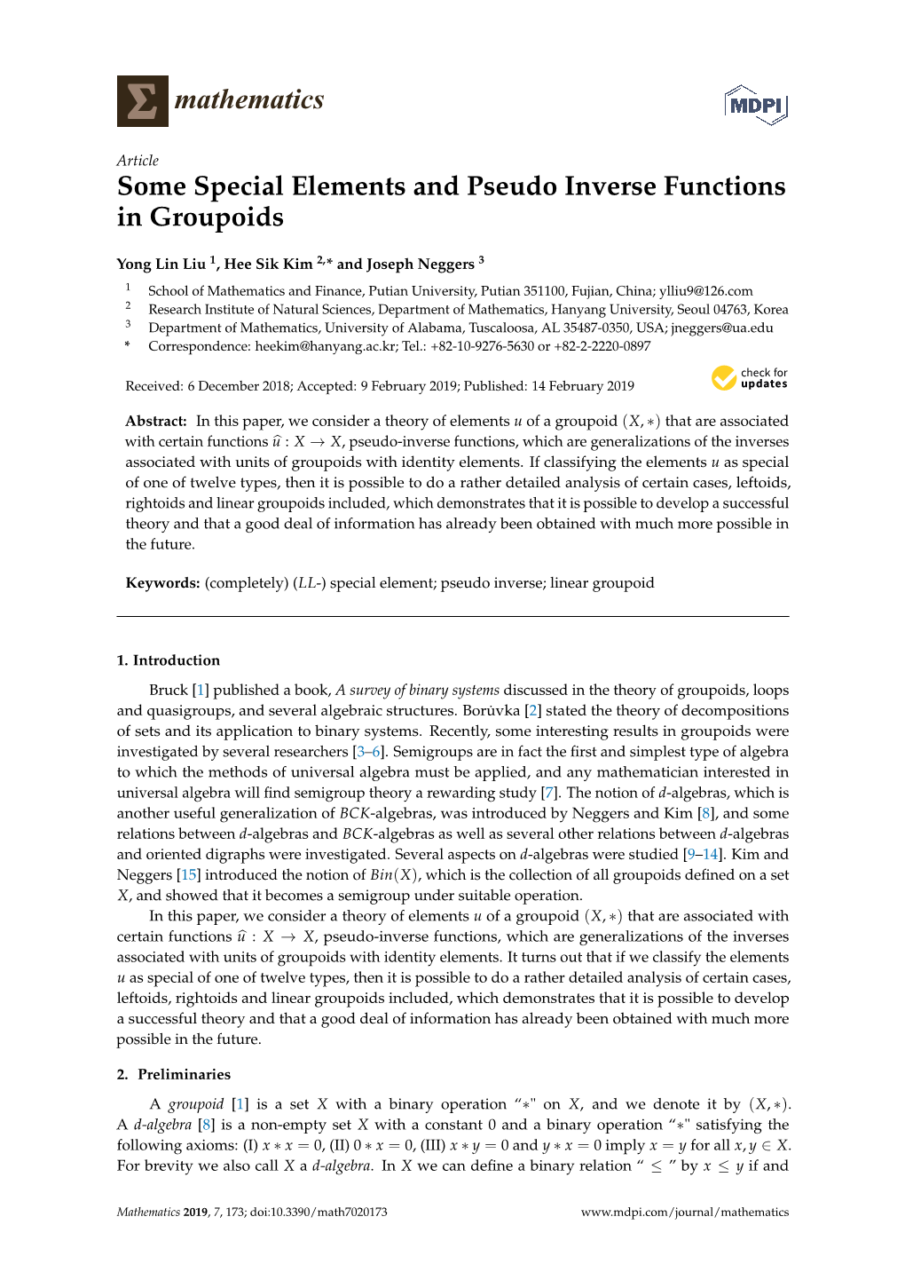 Some Special Elements and Pseudo Inverse Functions in Groupoids