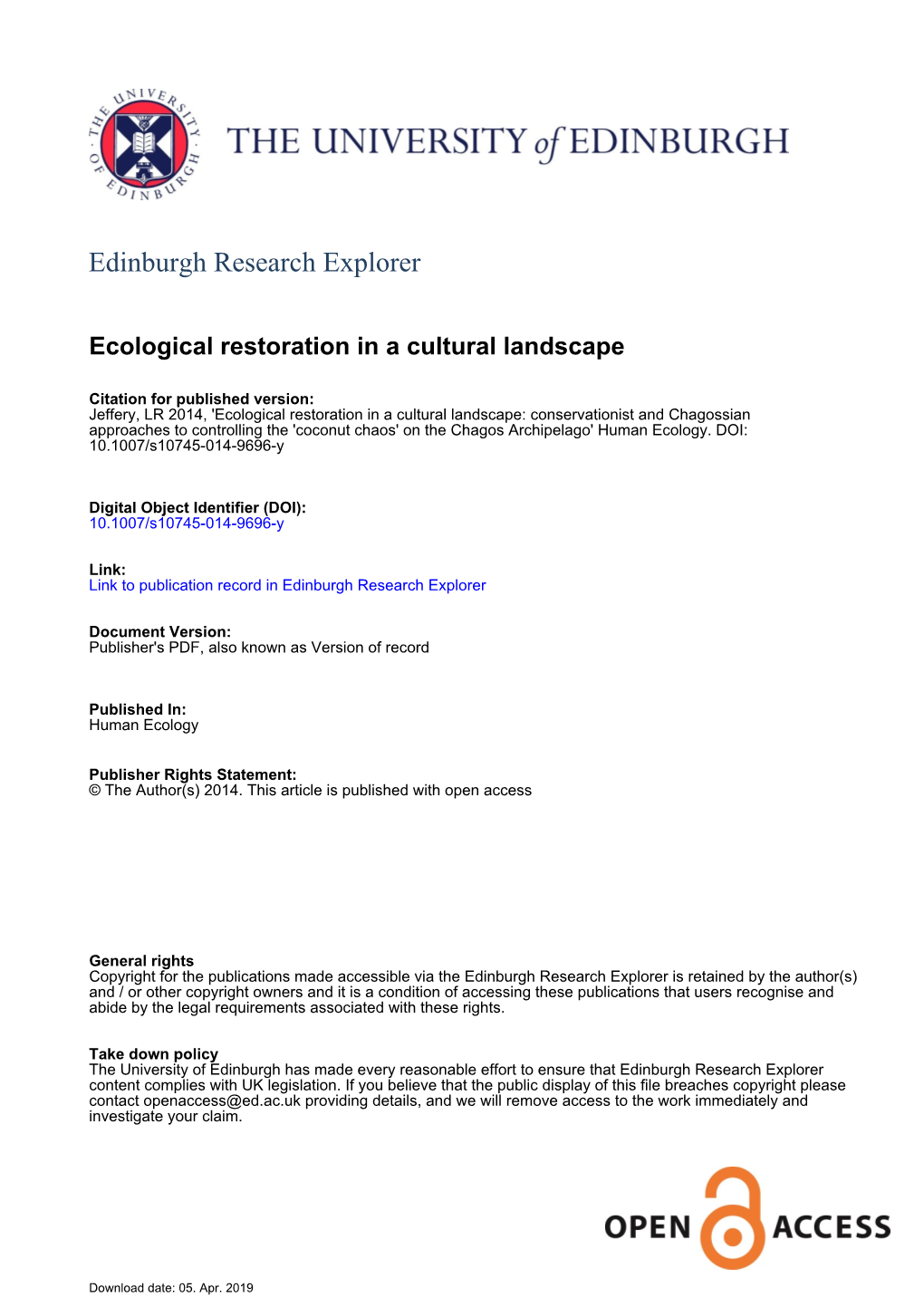 Edinburgh Research Explorer