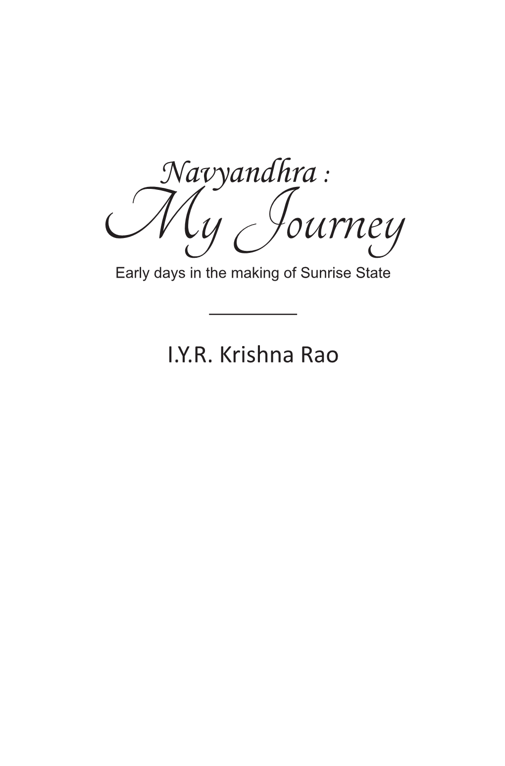 Navyandhra-My Journey-English.Pdf