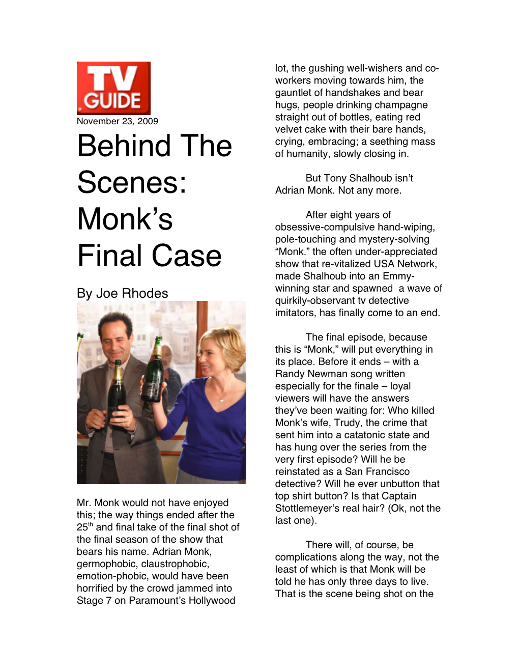 Behind the Scenes: Monk's Final Case