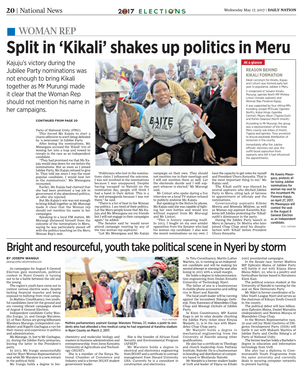 Shakes up Politics in Meru