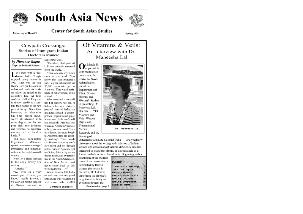 South Asia News Spring 2004