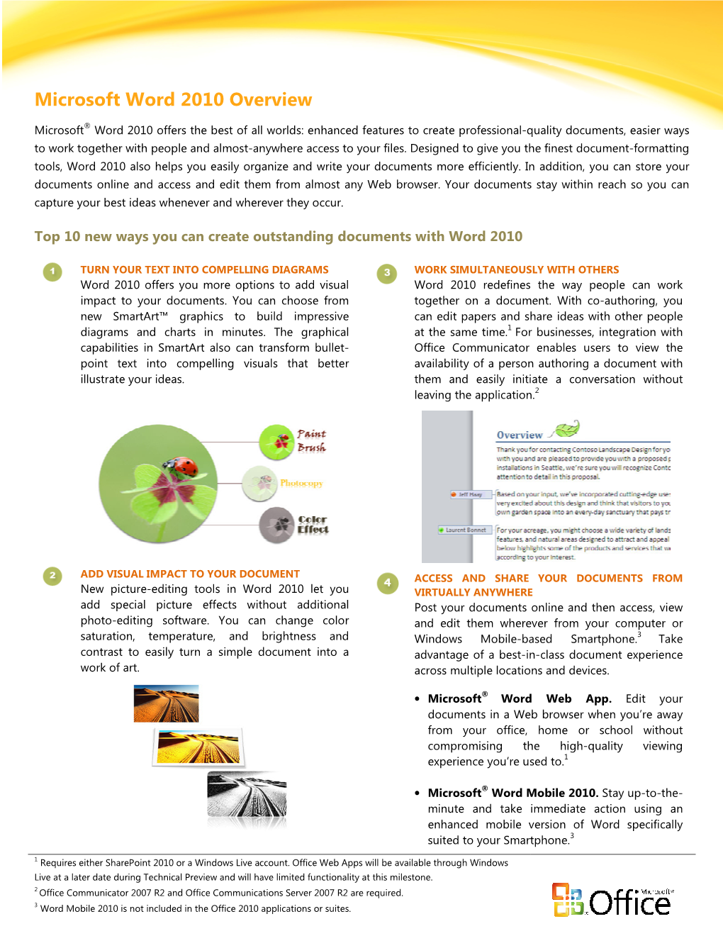 Microsoft Word 2010 Overview