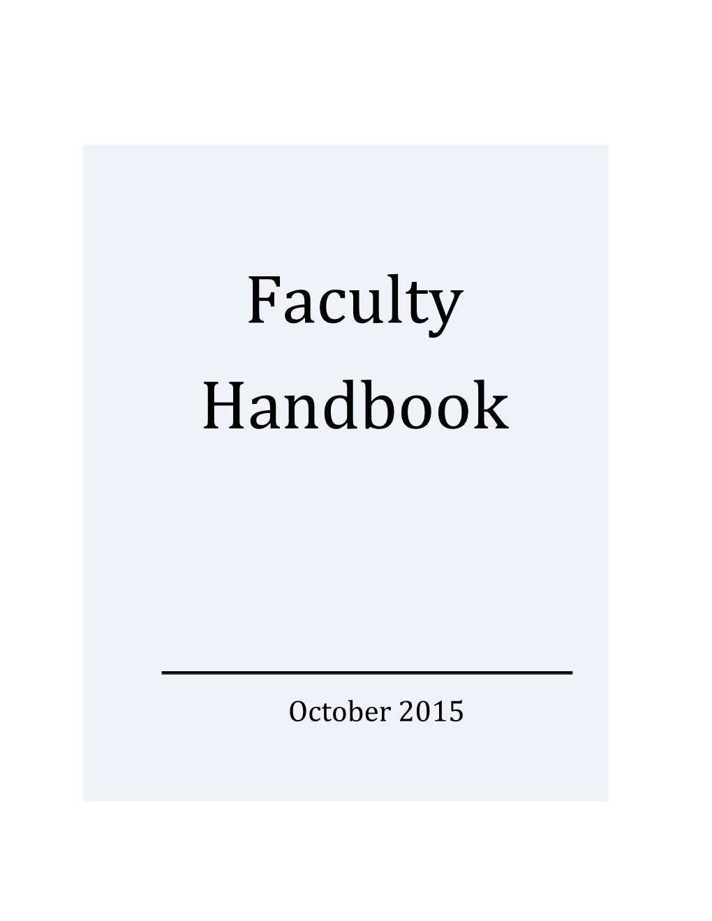 WVU Faculty Handbook