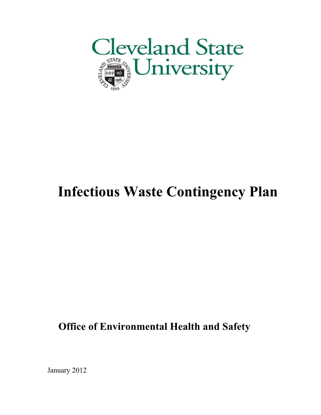 Infectious Waste Contingency Plan