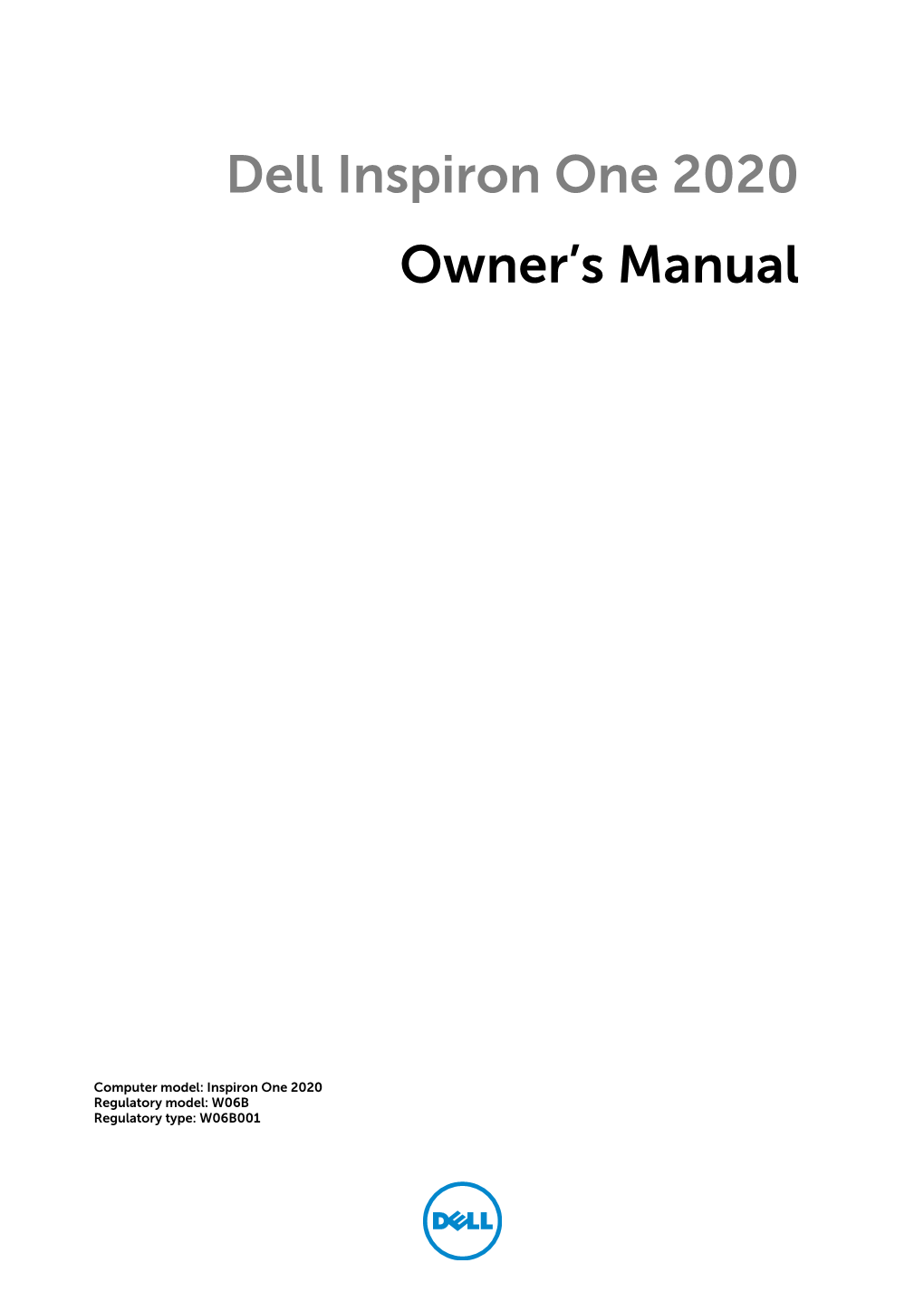 Inspiron One 2020 Owner's Manual (Touch)