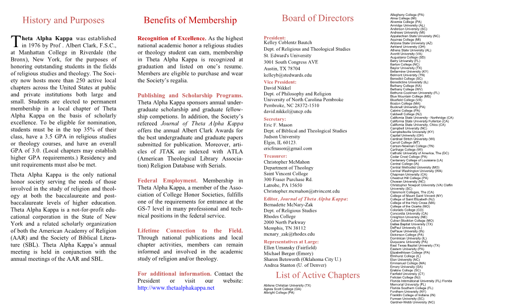 Benefits of Membership