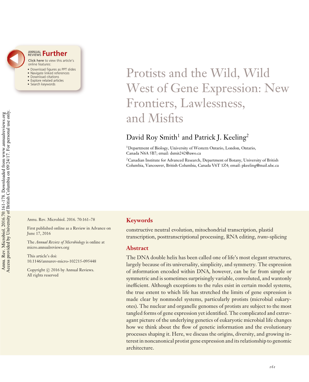 Protists and the Wild, Wild West of Gene Expression