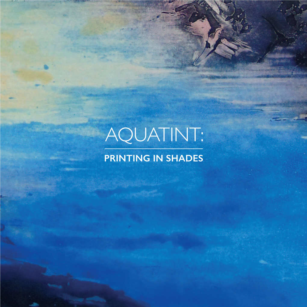 AQUATINT: OPENING TIMES: Monday - Friday: 9:30 -18:30 PRINTING in SHADES Saturday - Sunday: 12:00 - 18:00