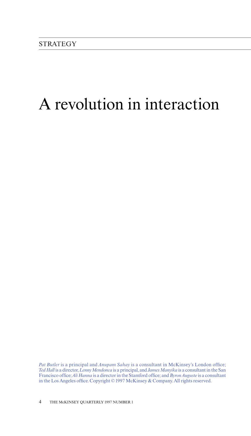 A Revolution in Interaction.Pdf