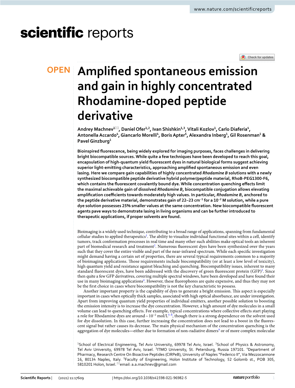 Amplified Spontaneous Emission and Gain in Highly Concentrated