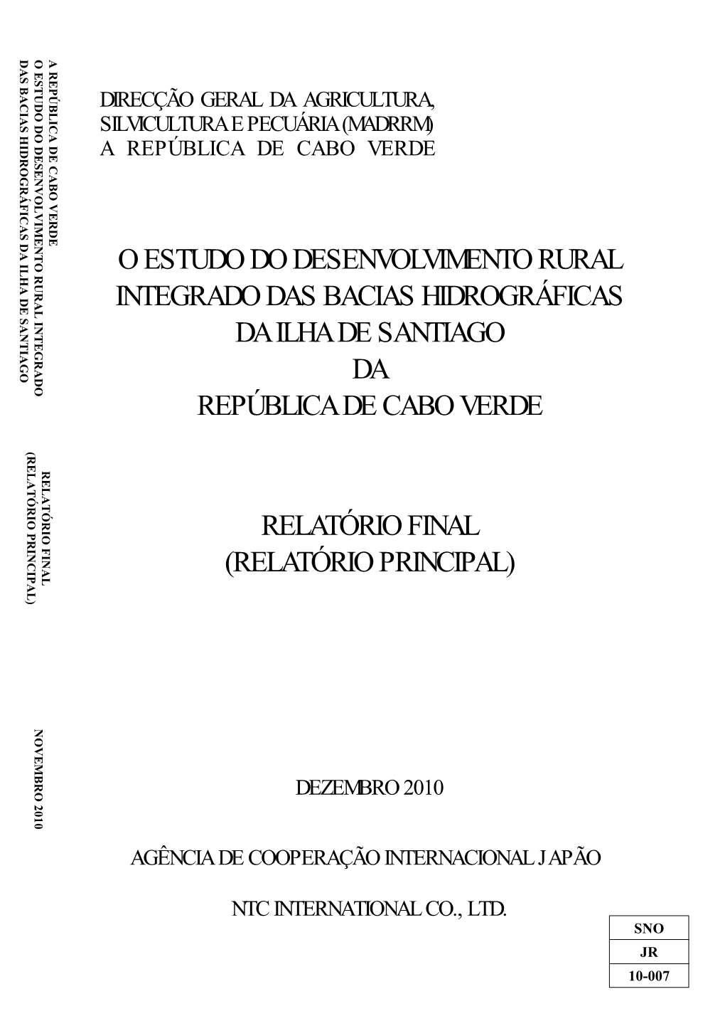 O Estudo Do Desenvolvimento Rural Integrado Das Bacias Hidrográficas Da Ilha De Santiago