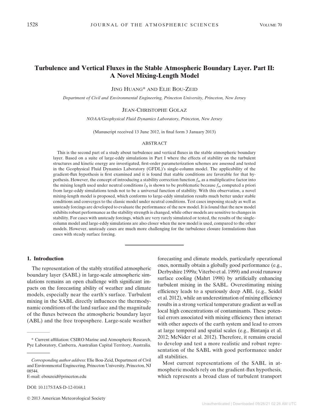 Turbulence and Vertical Fluxes in the Stable Atmospheric Boundary Layer. Part II: a Novel Mixing-Length Model